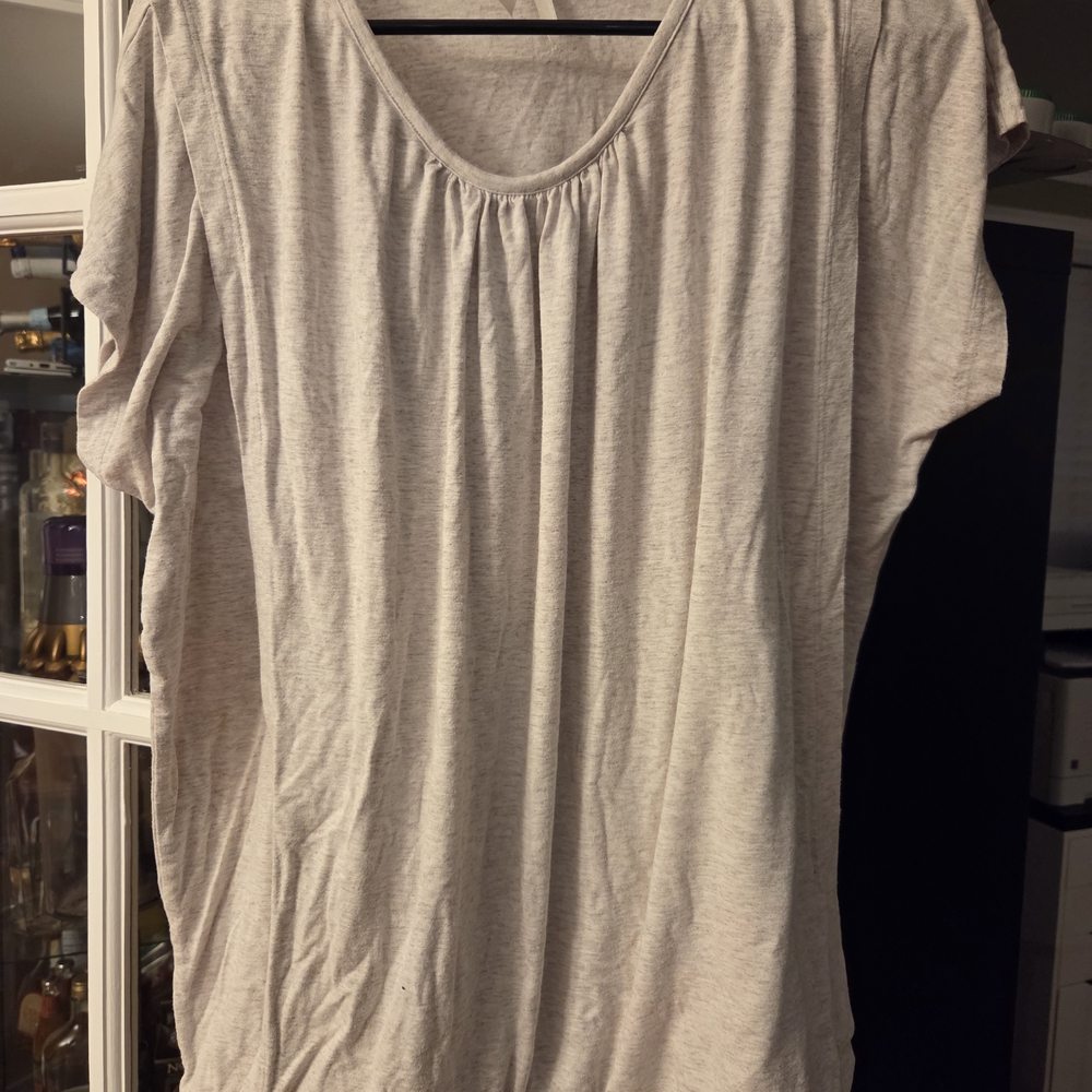 Seraphine Light Beige Short Sleeve Top